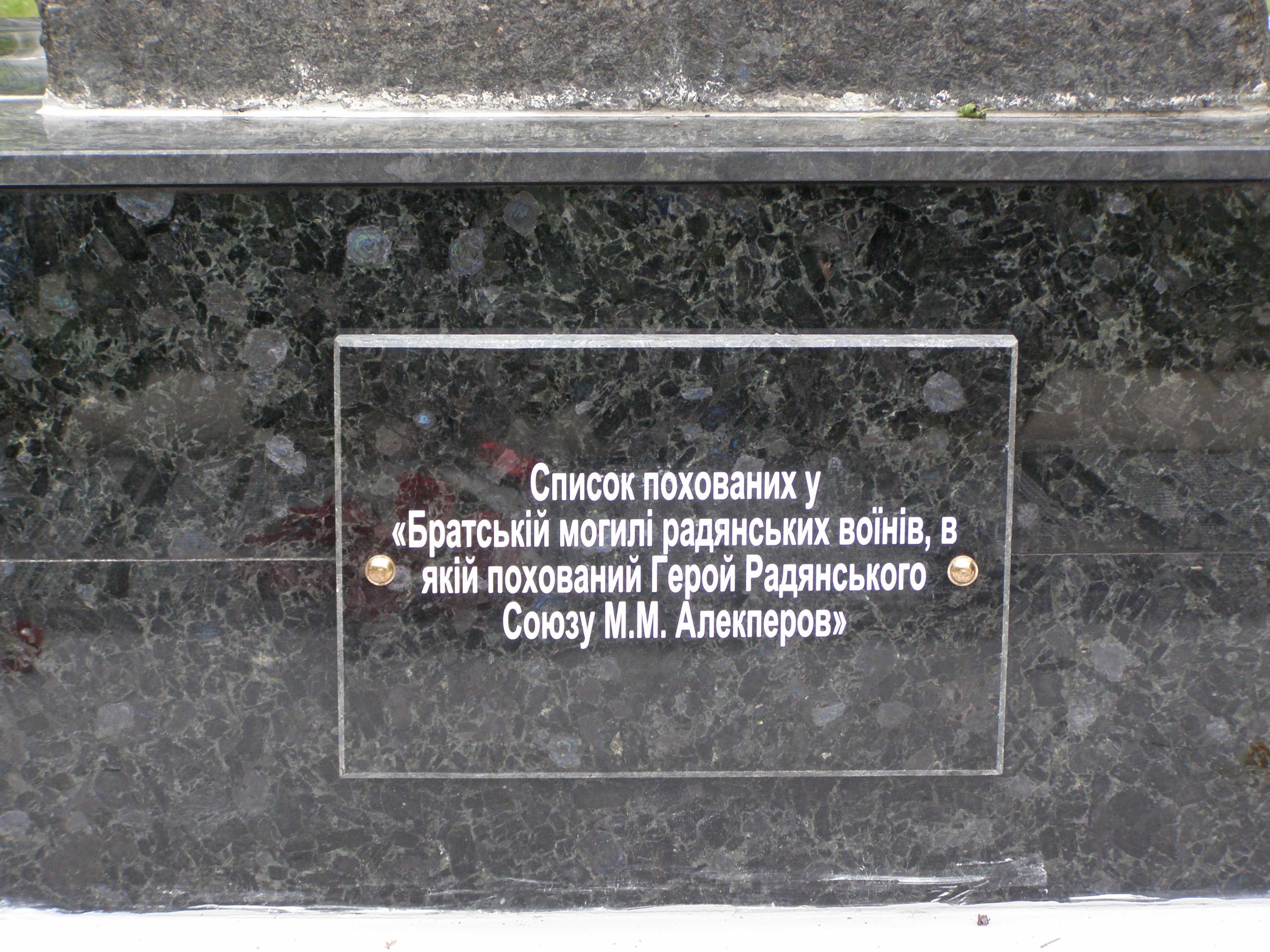 Братская могила в с. Рудка Царичанского района