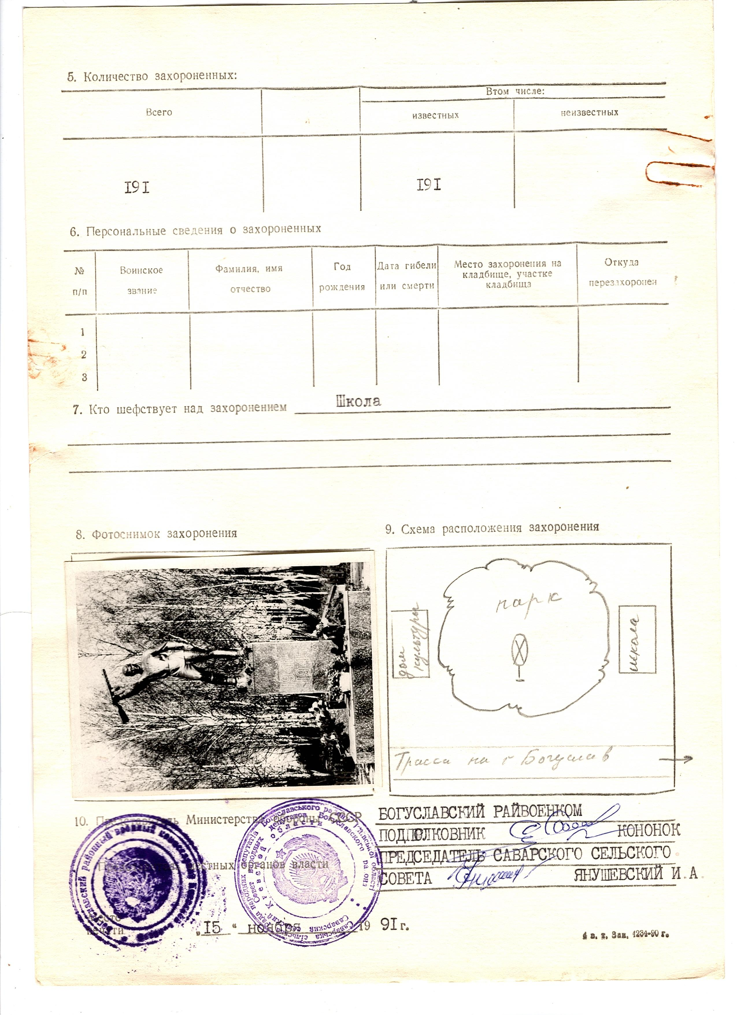 
Памятник воинам-односельчанам в с. Саварка Богуславского района
