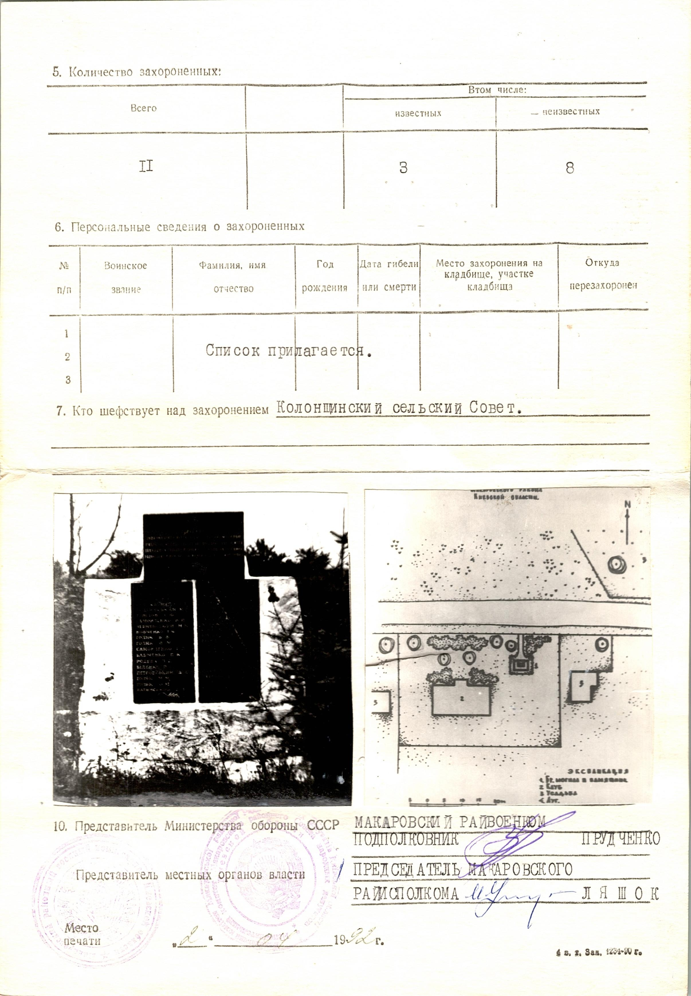 Братская могила возле клуба в с. Марьяновка Макаровского района