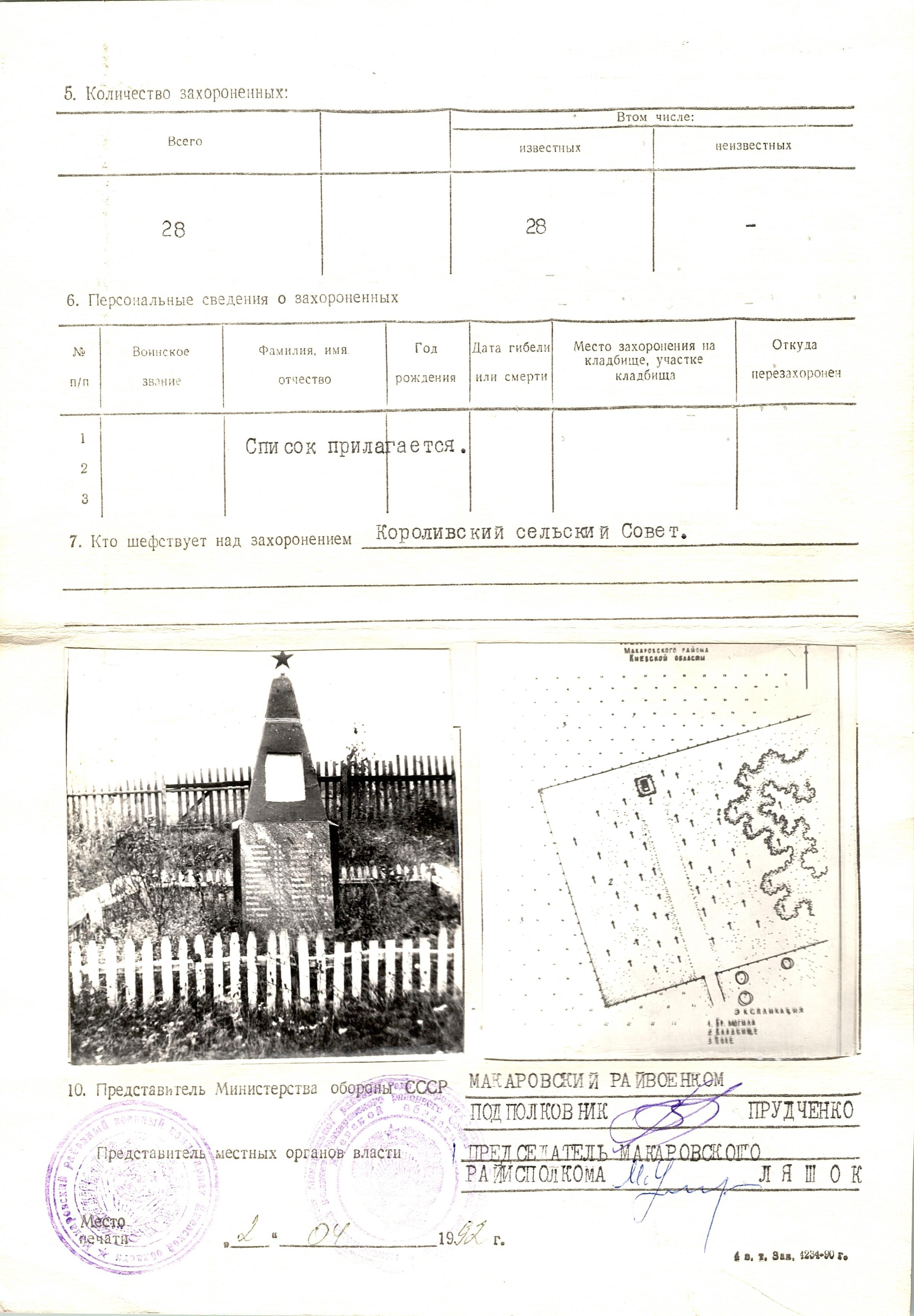 Братская могила в с. Ферма Макаровского района