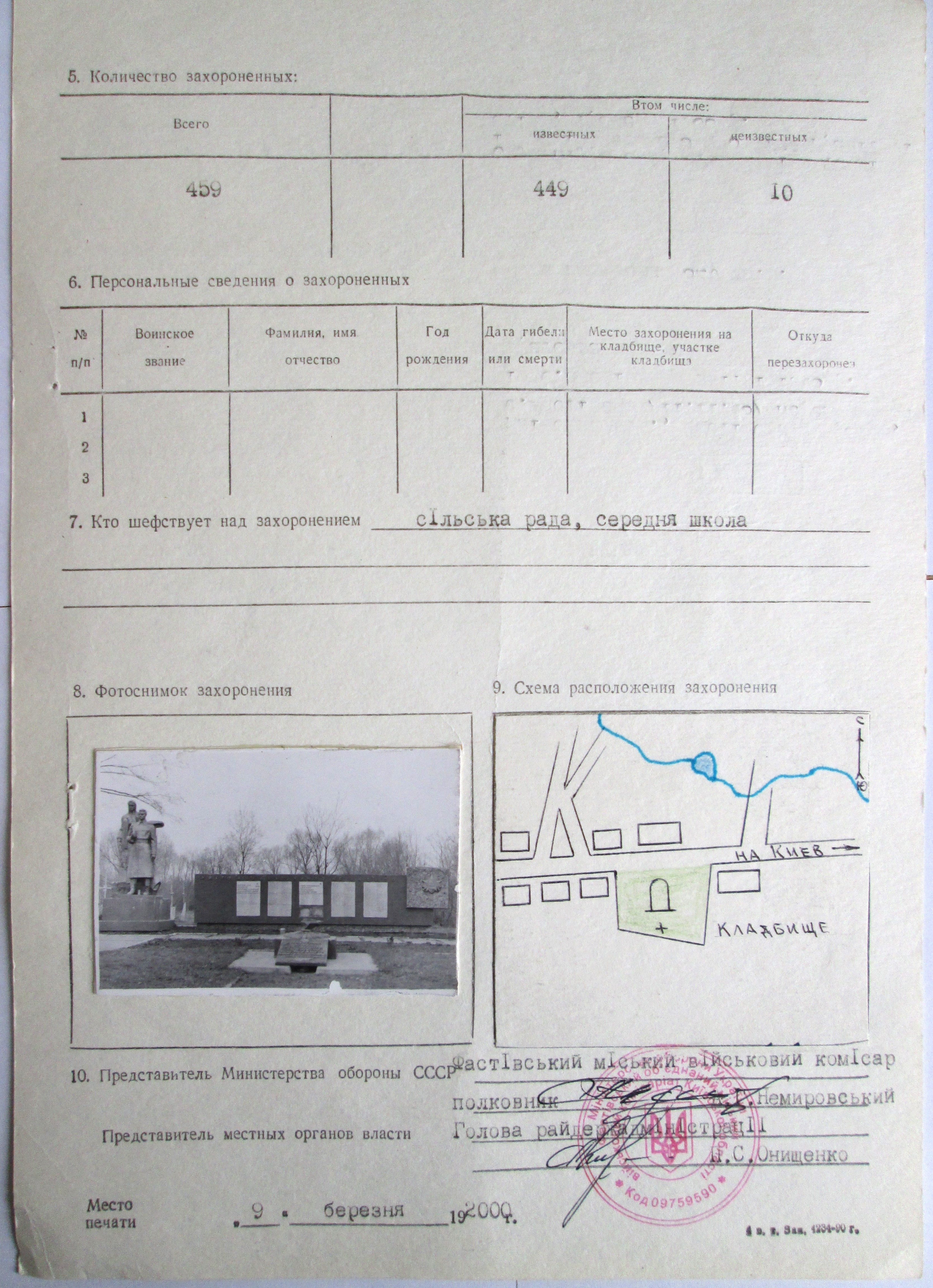 Братская могила в с. Фастовец Фастовского района 