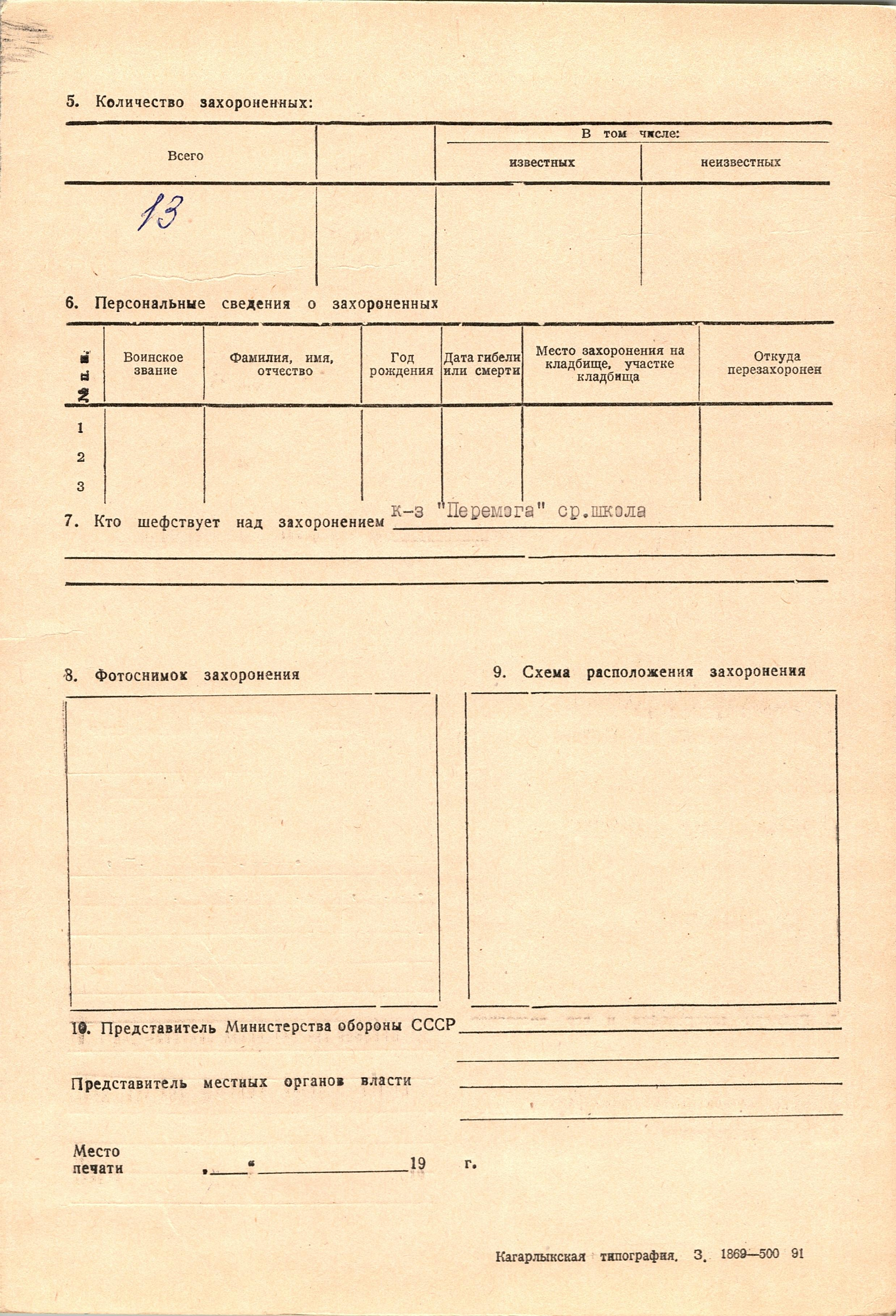 Братская могила возле конторы с. Бурты Кагарлыкского района