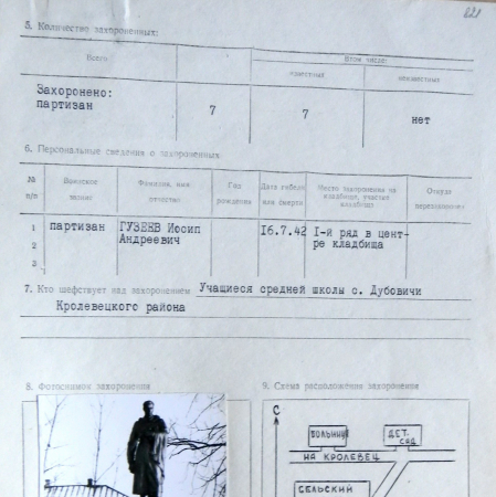 Братская могила в с. Дубовичи Кролевецкого района