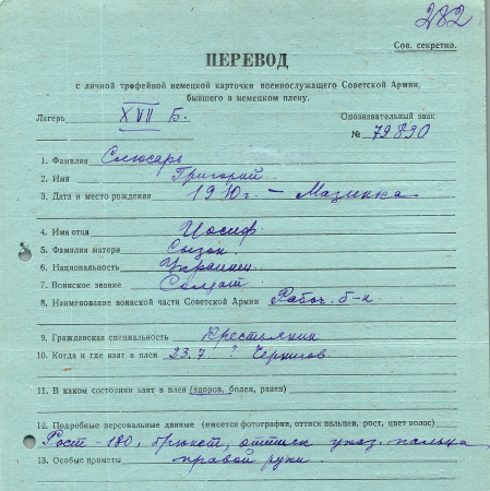 Слюсарь Григорий Иосифович