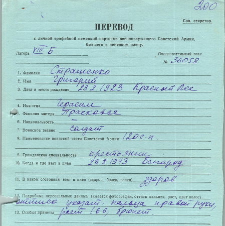 Страшенко Григорий Герасимович