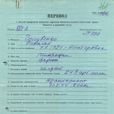 Голубенко Николай Митрофанович