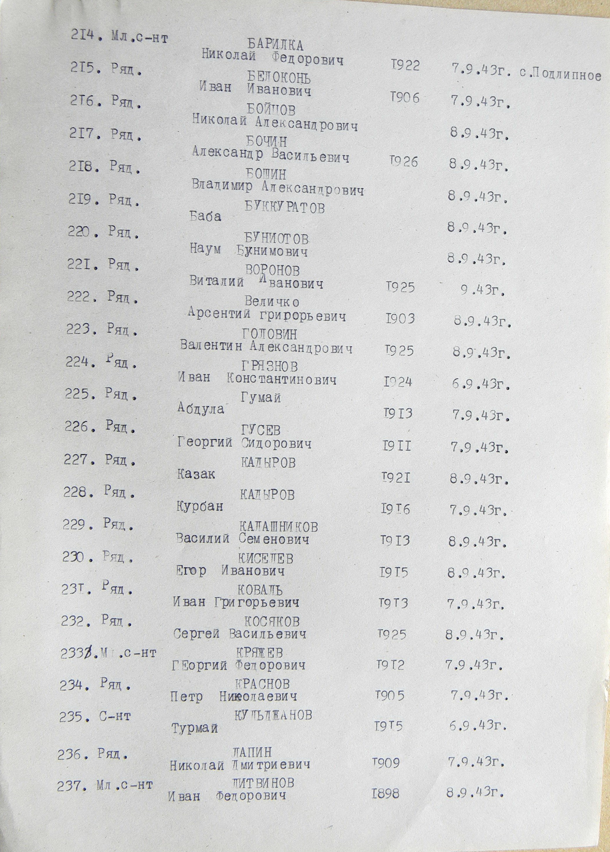 Большая братская могила в с. Подлипное 