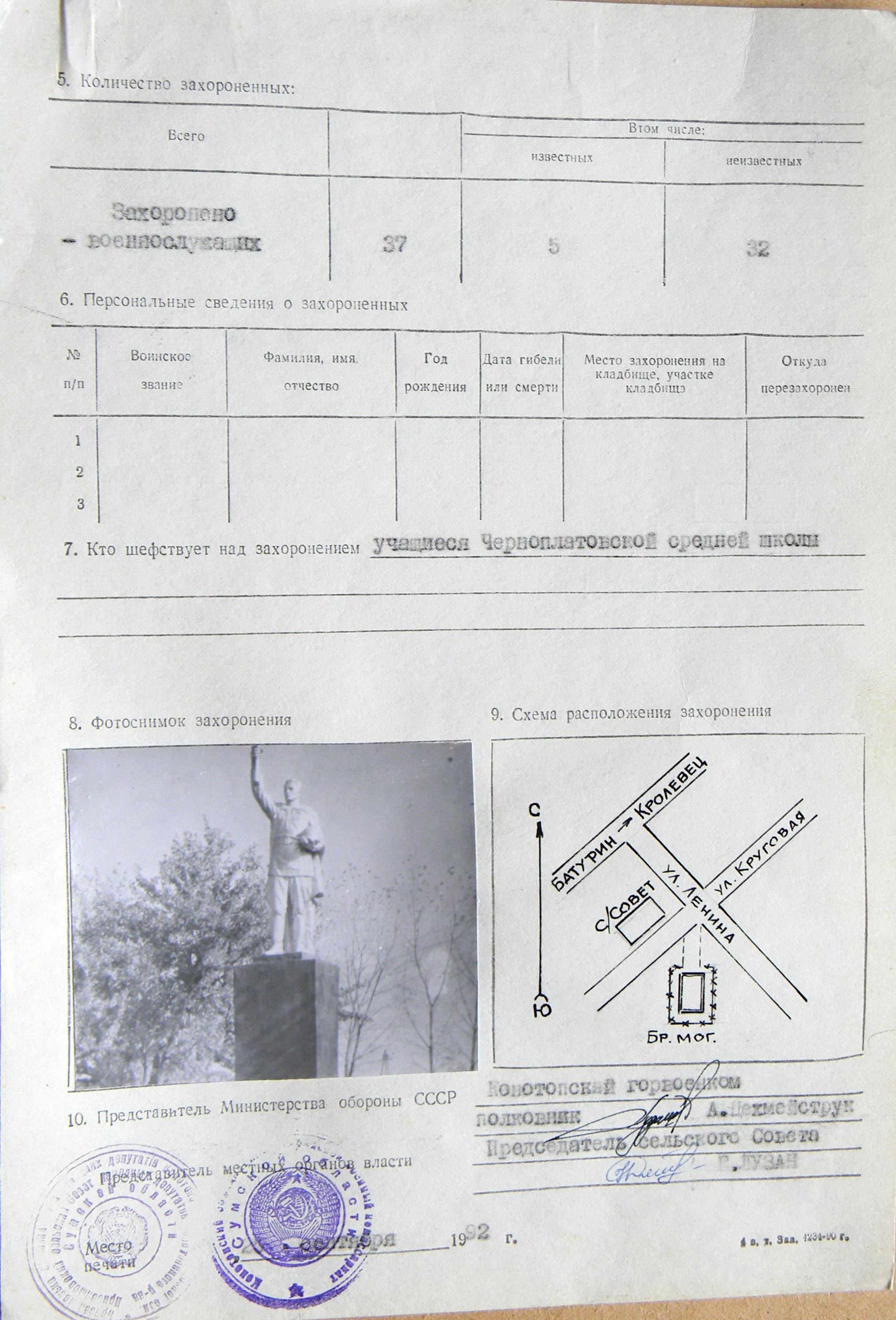Братская могила в с. Присеймовье 