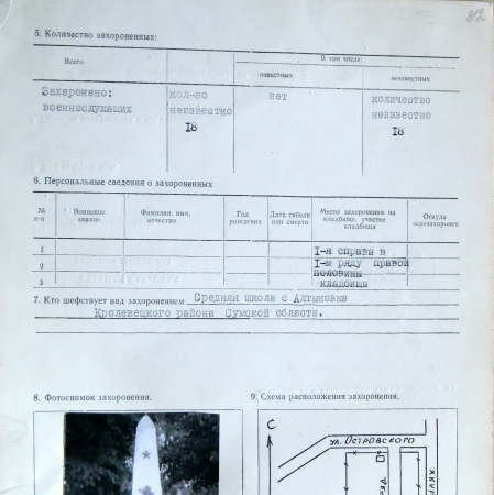 Братская могила на кладбище № 3 в с. Алтыновка