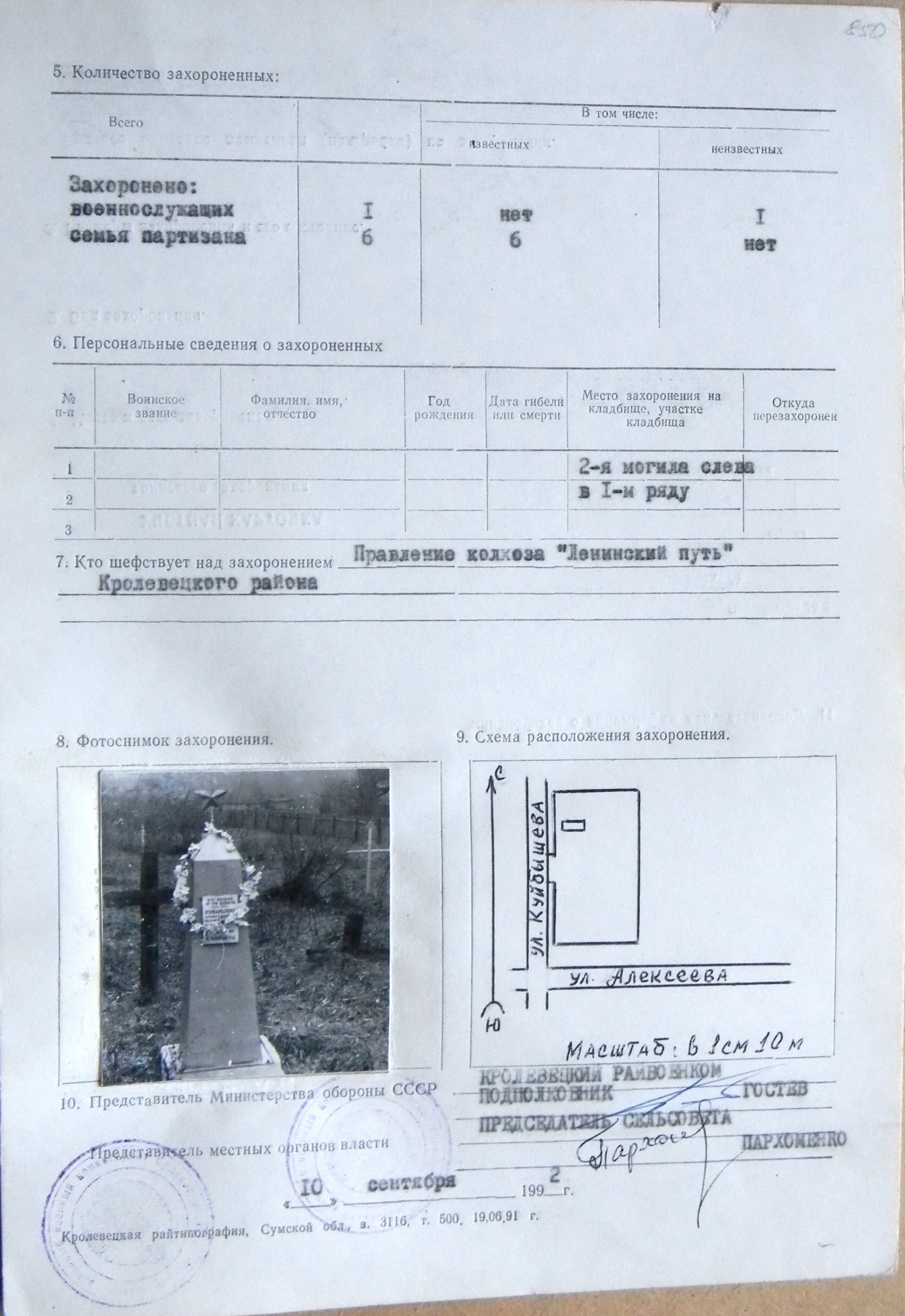 Братская могила в с. Локня 