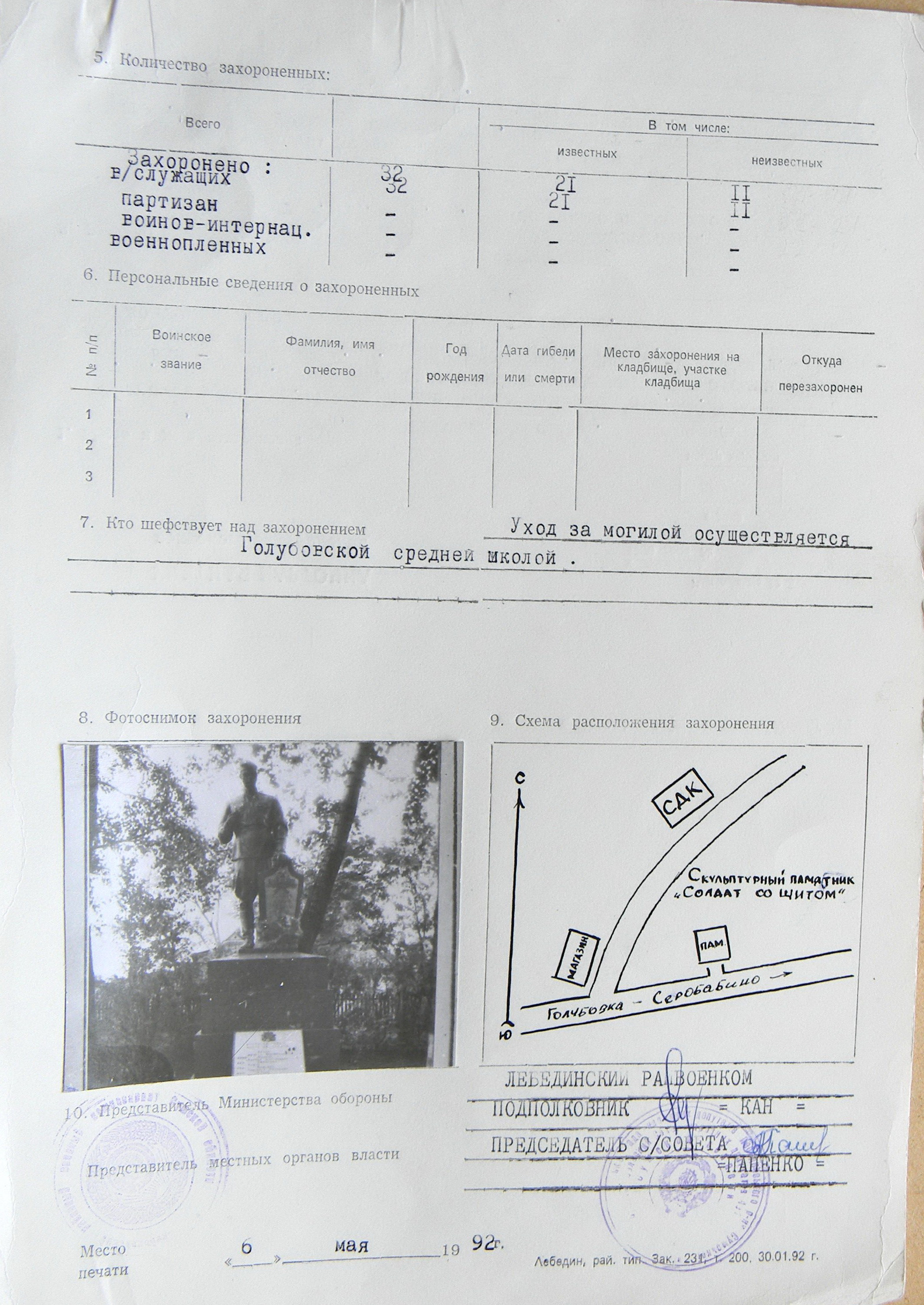 Братская могила в с. Серобабино