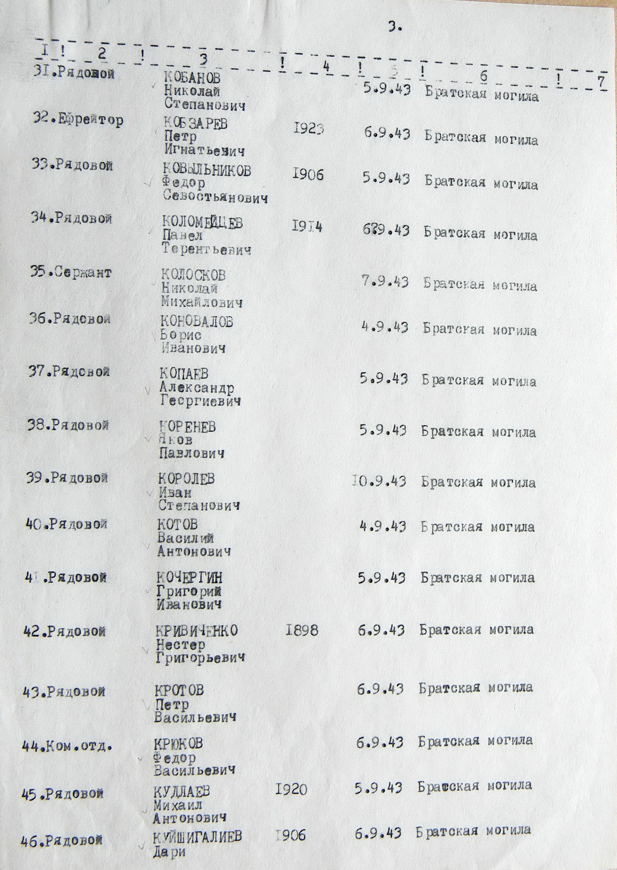 Братская могила в центре п. Терны 