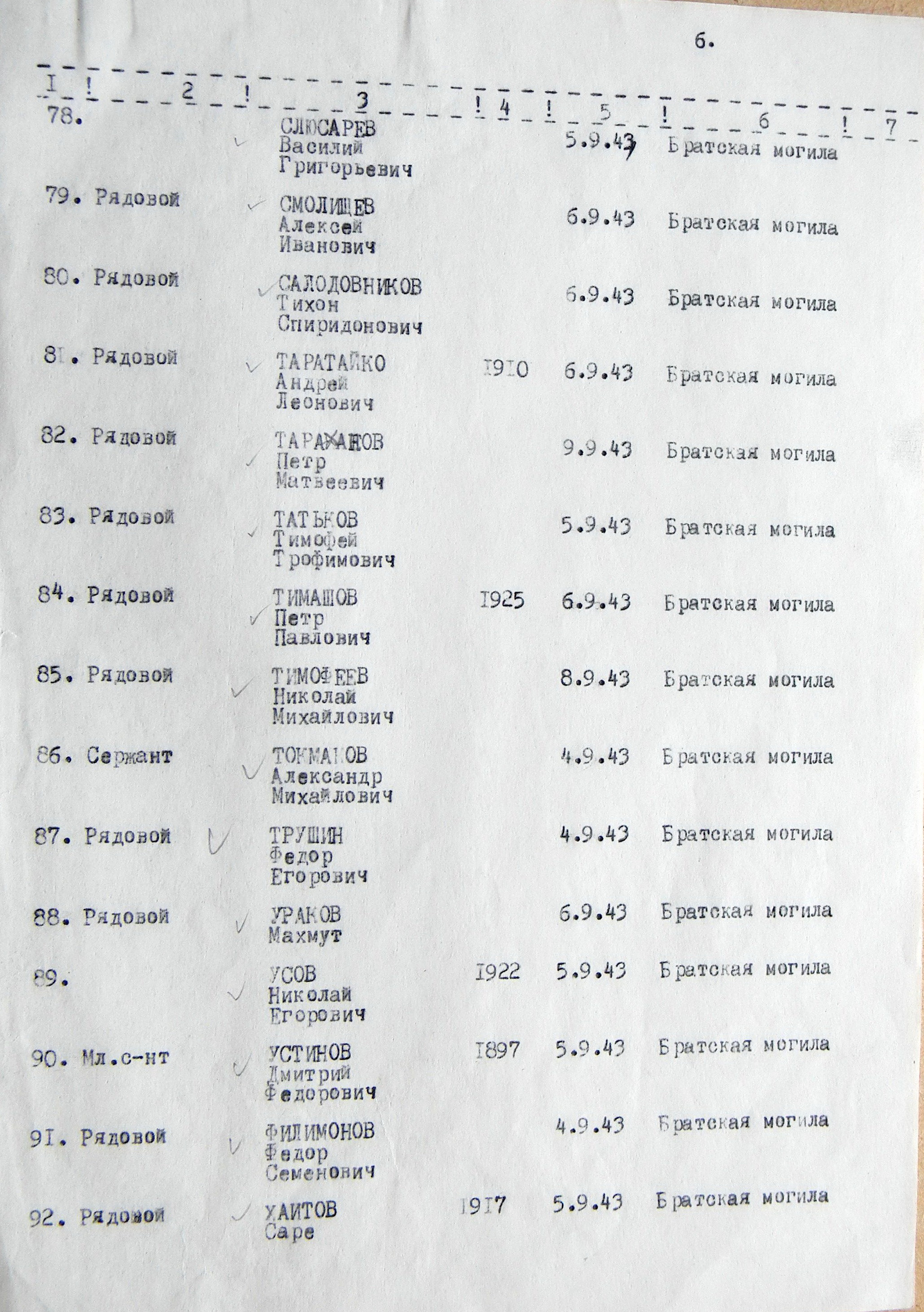 Братская могила в центре п. Терны 