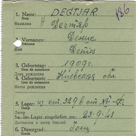 Дегтяр Денис Григорьевич