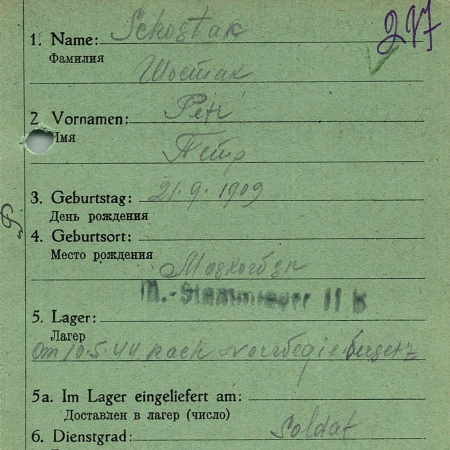 Шостак Петр Васильевич