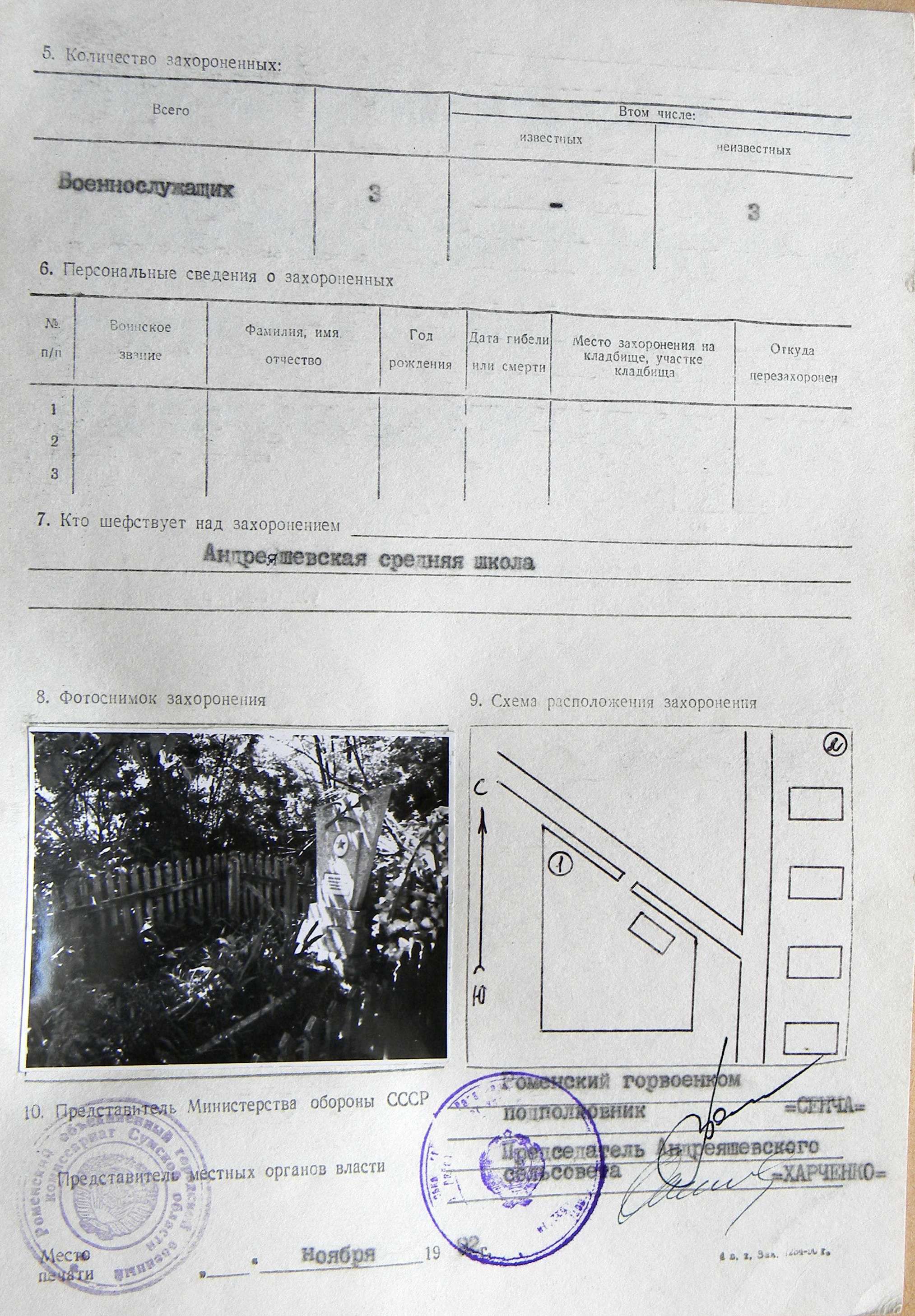 Братская могила в с. Луценково