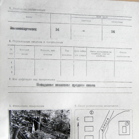 Братская могила на западной окраине с. Посад
