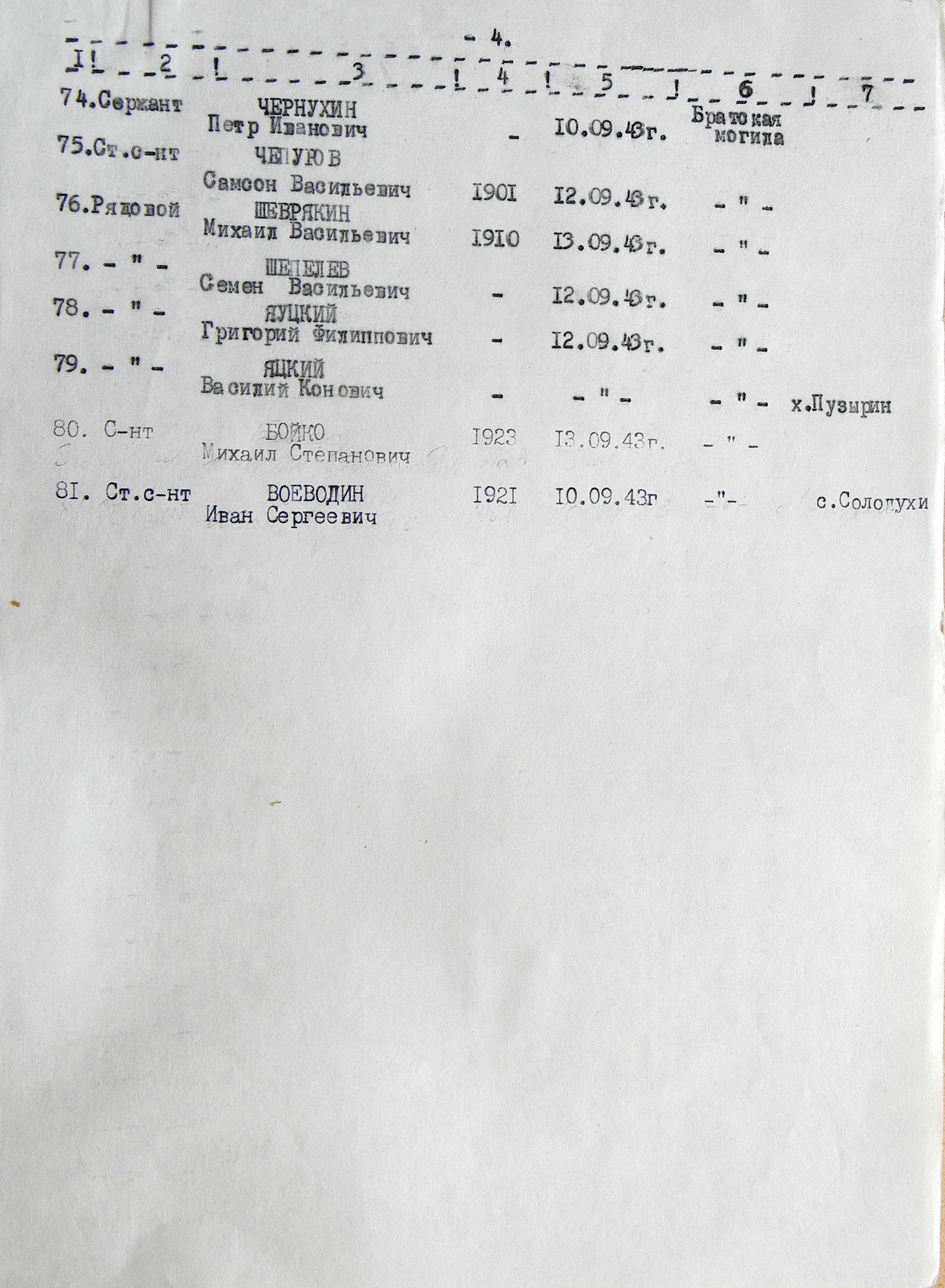 Братская могила в с. Хмелов