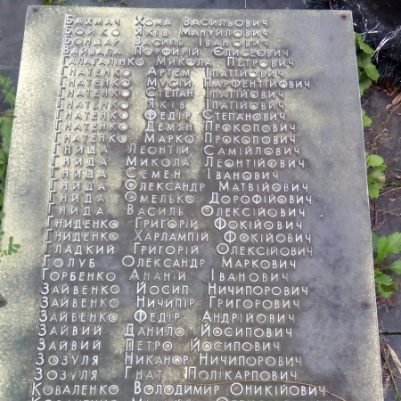 Мемориал погибшим односельчанам-красноармейцам в с. Буда-Макеевка 