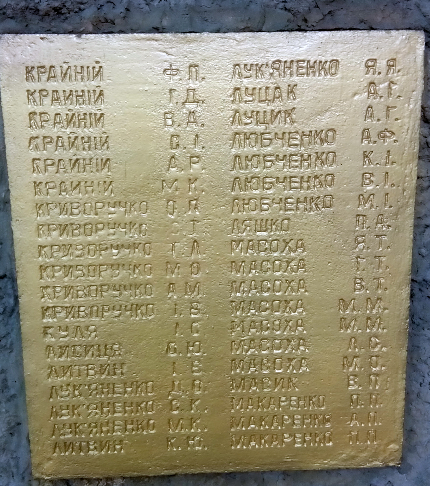 Мемориал  недалеко от почты в с. Тубольцы Черкасского района 