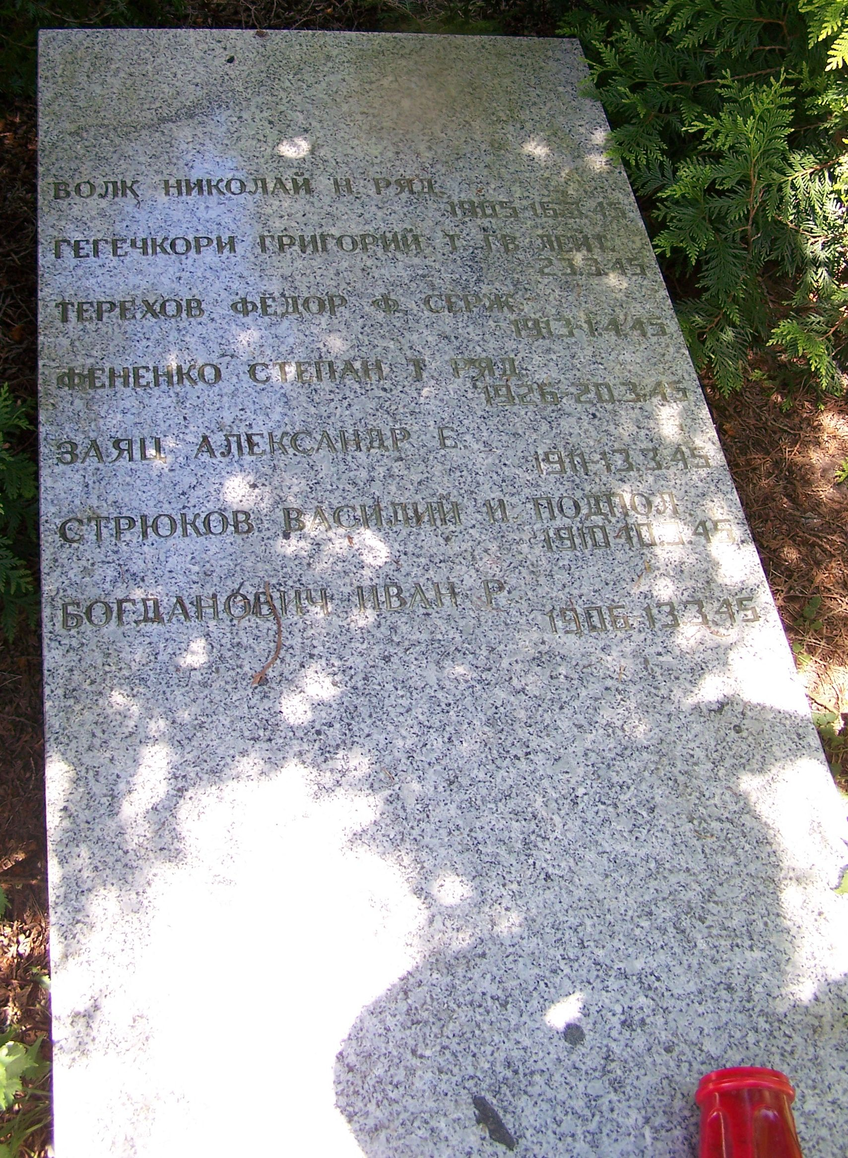 Воинское кладбище в с. Бояно