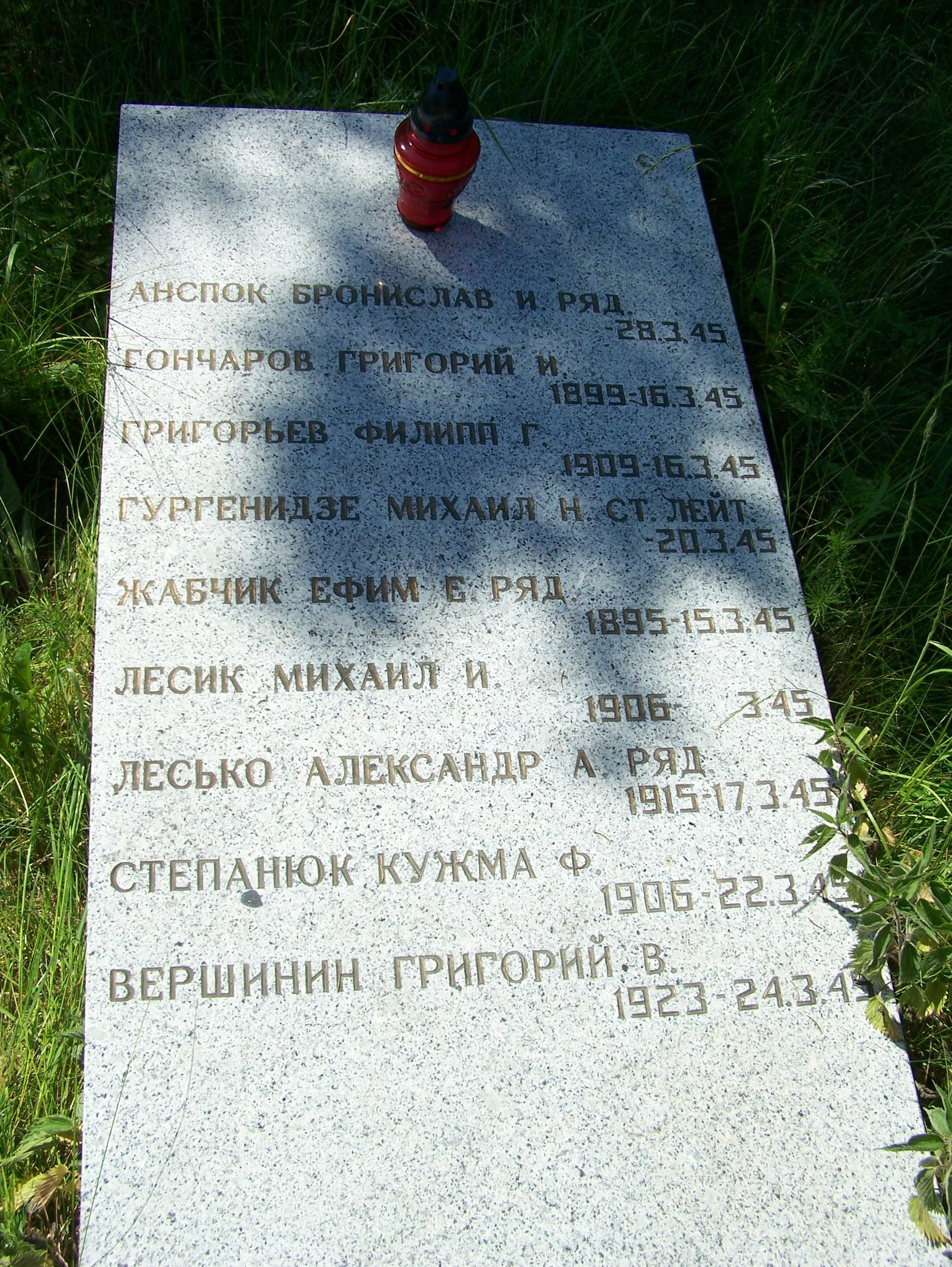 Воинское кладбище в с. Бояно