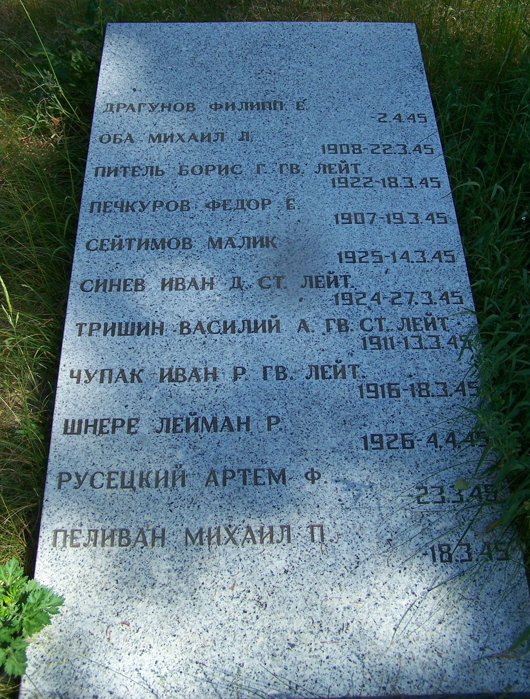 Воинское кладбище в с. Бояно